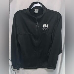 Black Team USA Olympic Committee Jacket Outerwear Unisex Adult Medium American